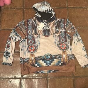 Native print hoodie
